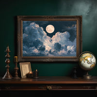 Moon Between The Clouds