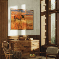 Bay Horse In Amber Grass