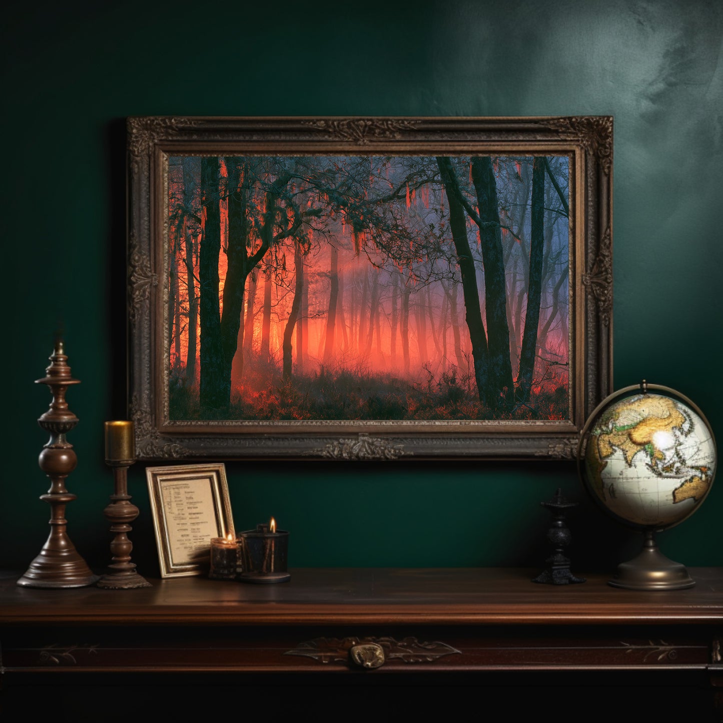 Forest Aglow In The Mist