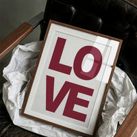 Love in Bold Block Type