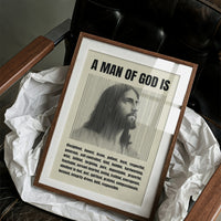 A Man of God: Line Portrait Virtues