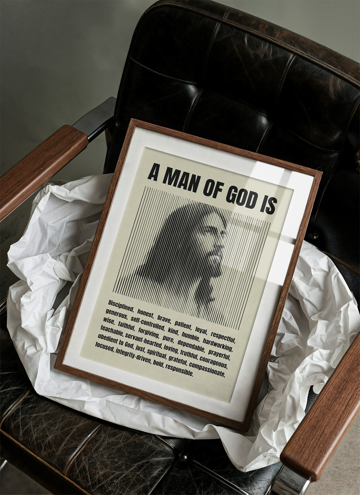 A Man of God: Line Portrait Virtues
