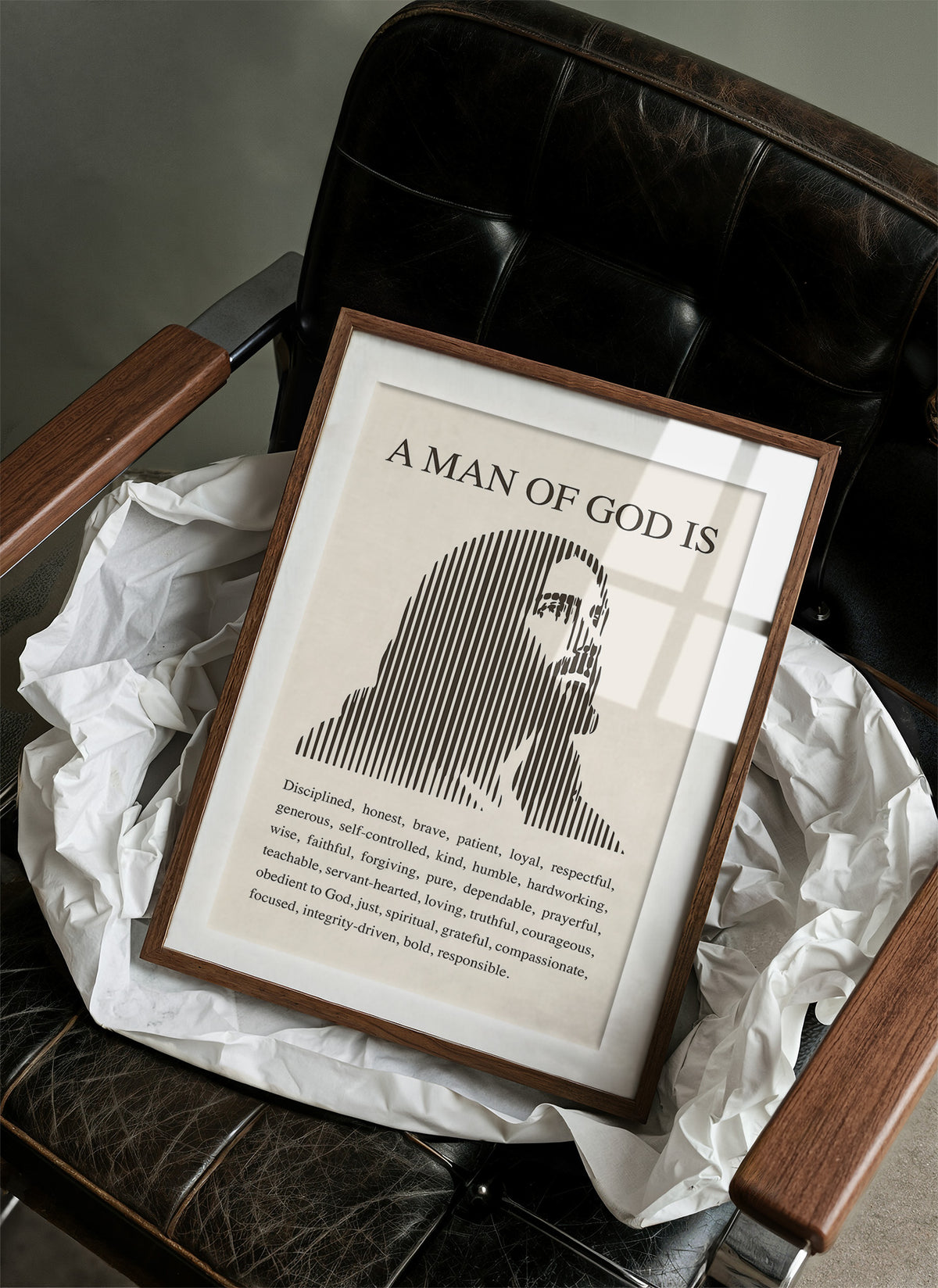 A Man of God: Ivory Line Portrait