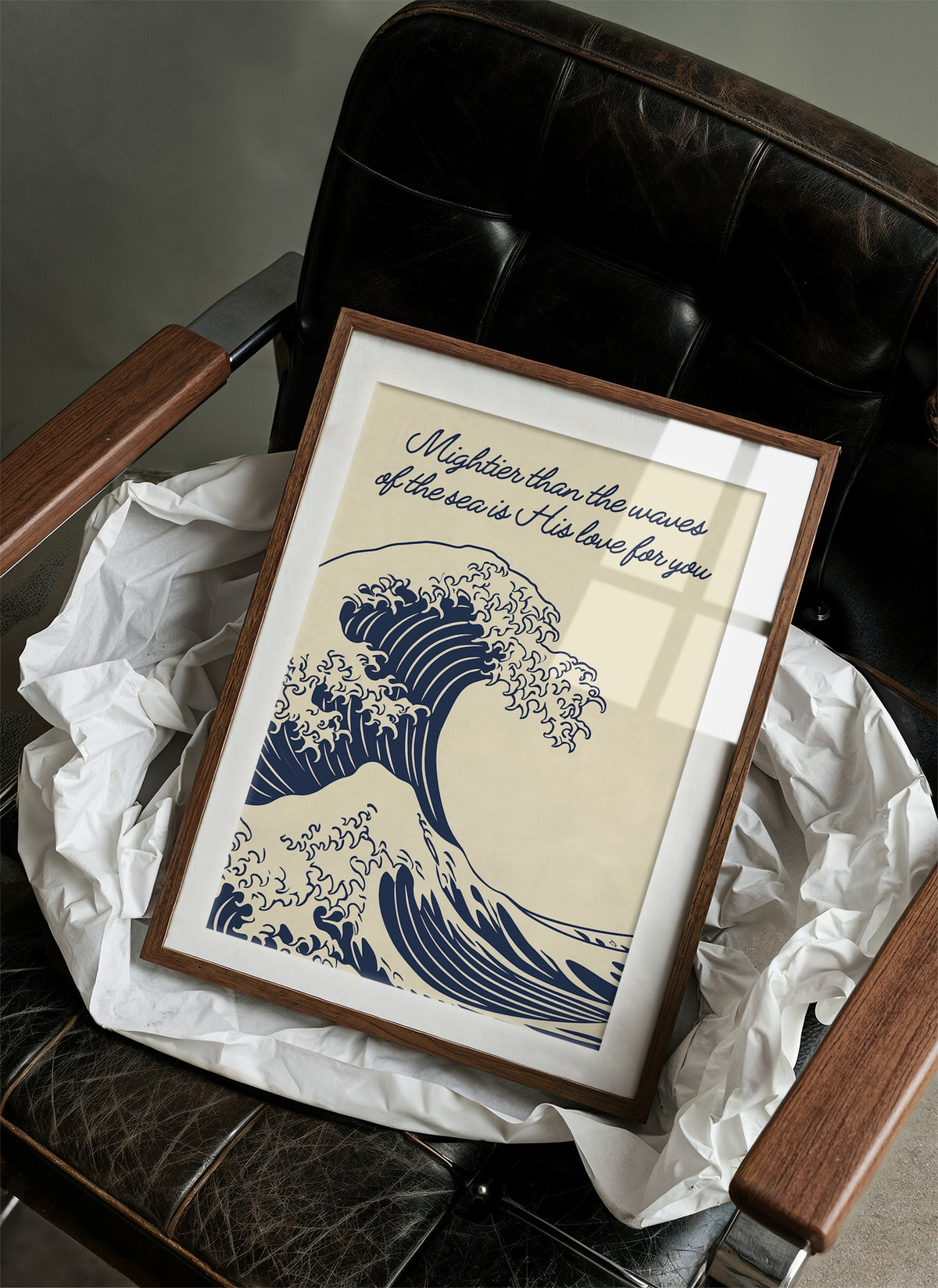 Mightier Than the Waves Scripture Art
