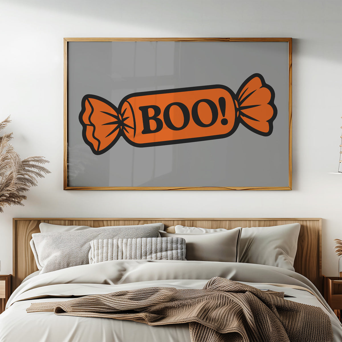 Boo Wrapped Candy Illustration