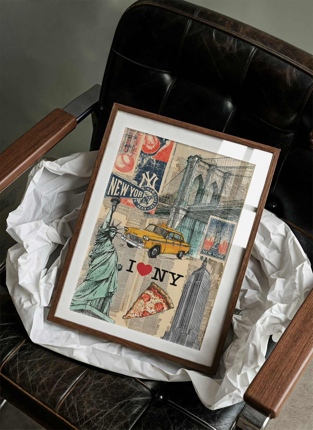 I Love NY: Vintage City Collage