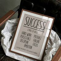 Success: Price of Entry Typography