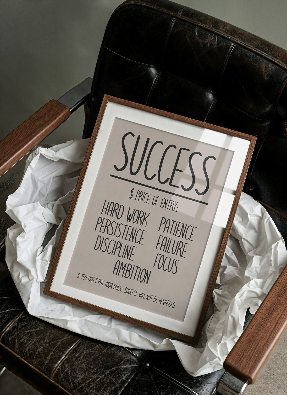 Success: Price of Entry Typography