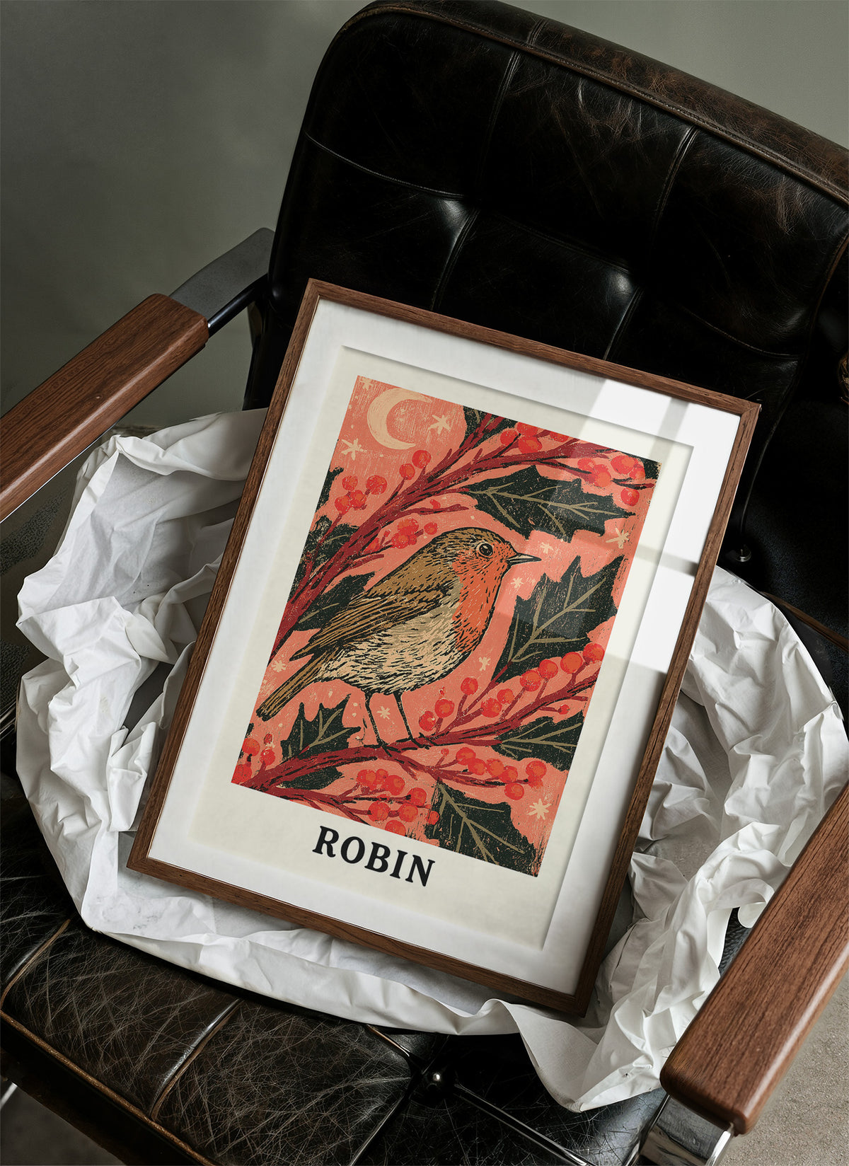 Robin Under a Crescent Moon
