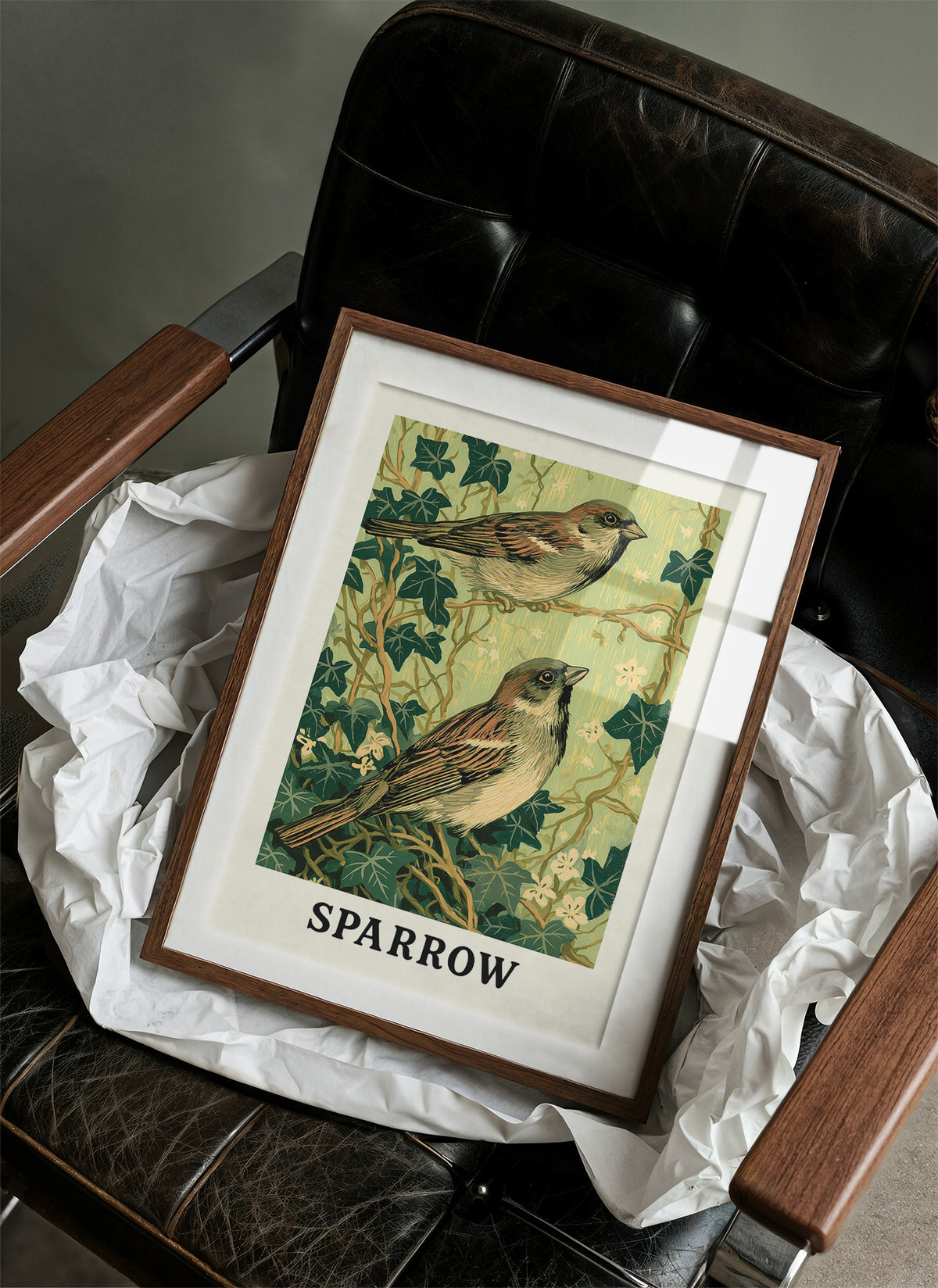 Sparrows Among the Ivy