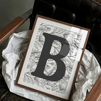 Botanical Letter B Monogram