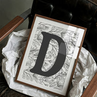 Botanical Letter D Monogram