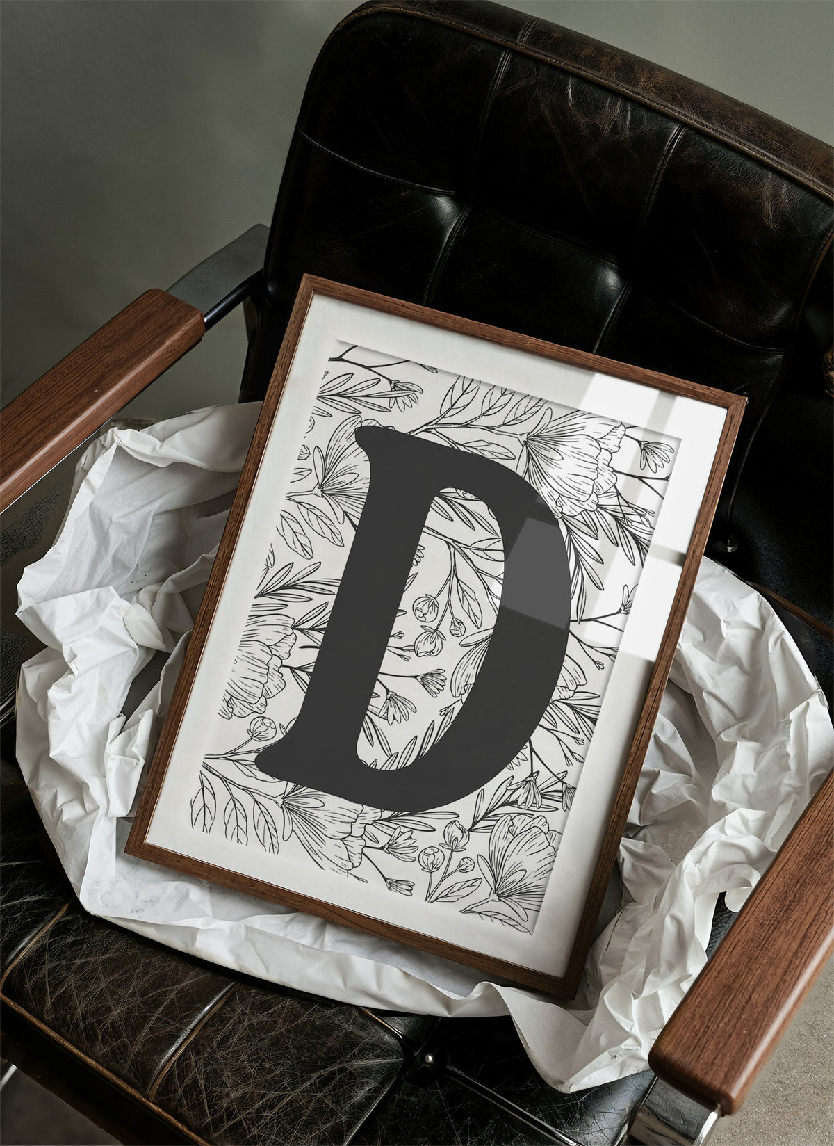 Botanical Letter D Monogram