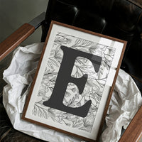 Botanical Letter E Monogram