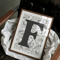 Botanical Letter F Monogram