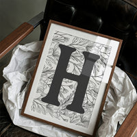 Botanical Letter H Monogram