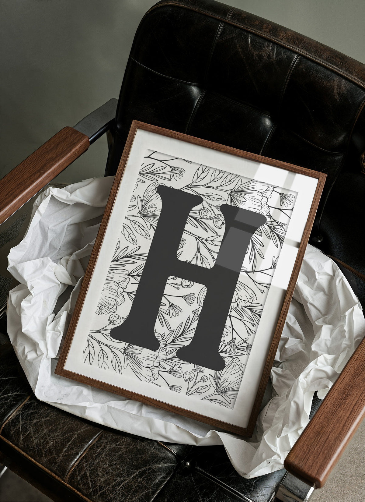 Botanical Letter H Monogram