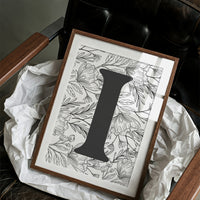Botanical Letter I Monogram