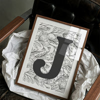 Botanical Letter J Monogram
