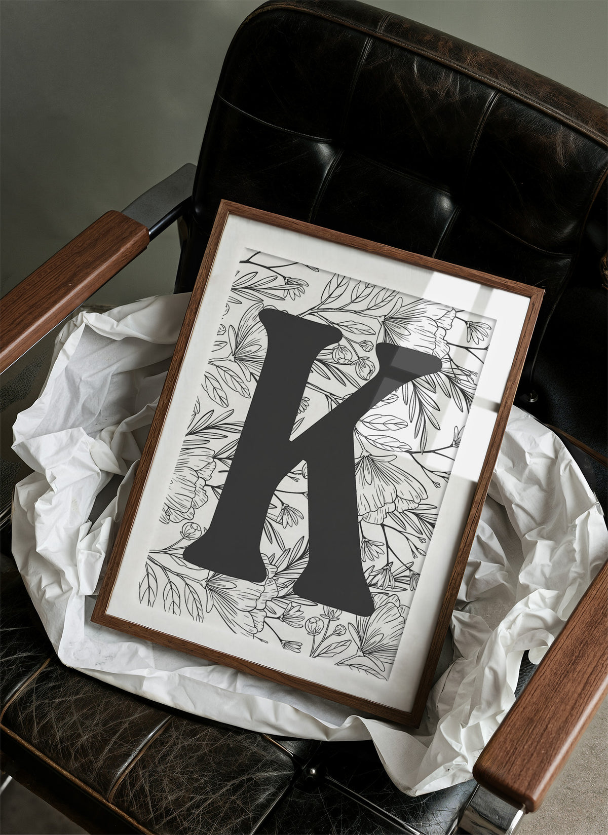Botanical Letter K Monogram