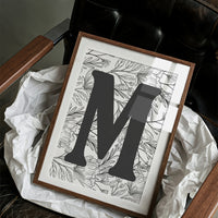 Botanical Letter M Monogram