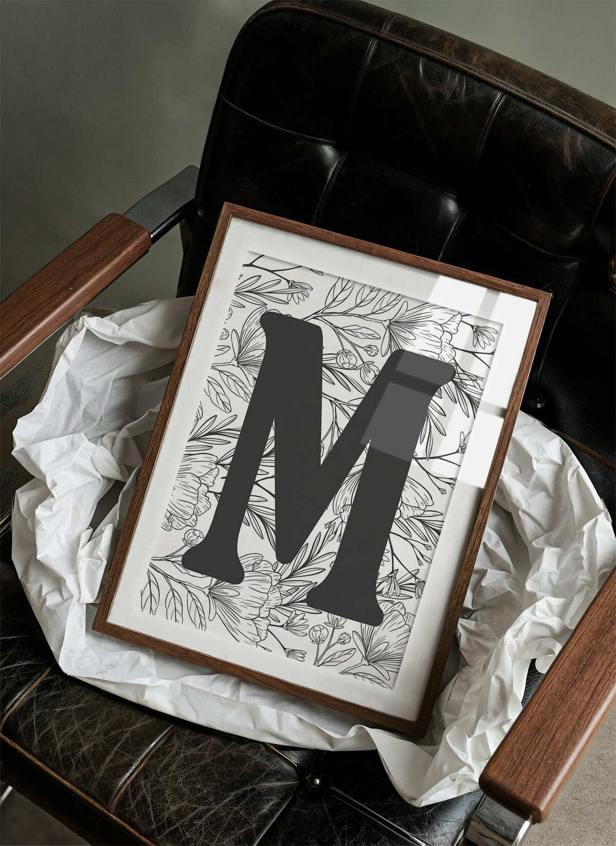 Botanical Letter M Monogram