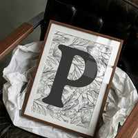 Botanical Letter P Monogram