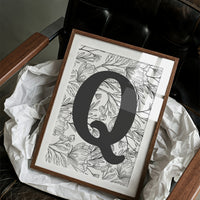 Botanical Letter Q Monogram