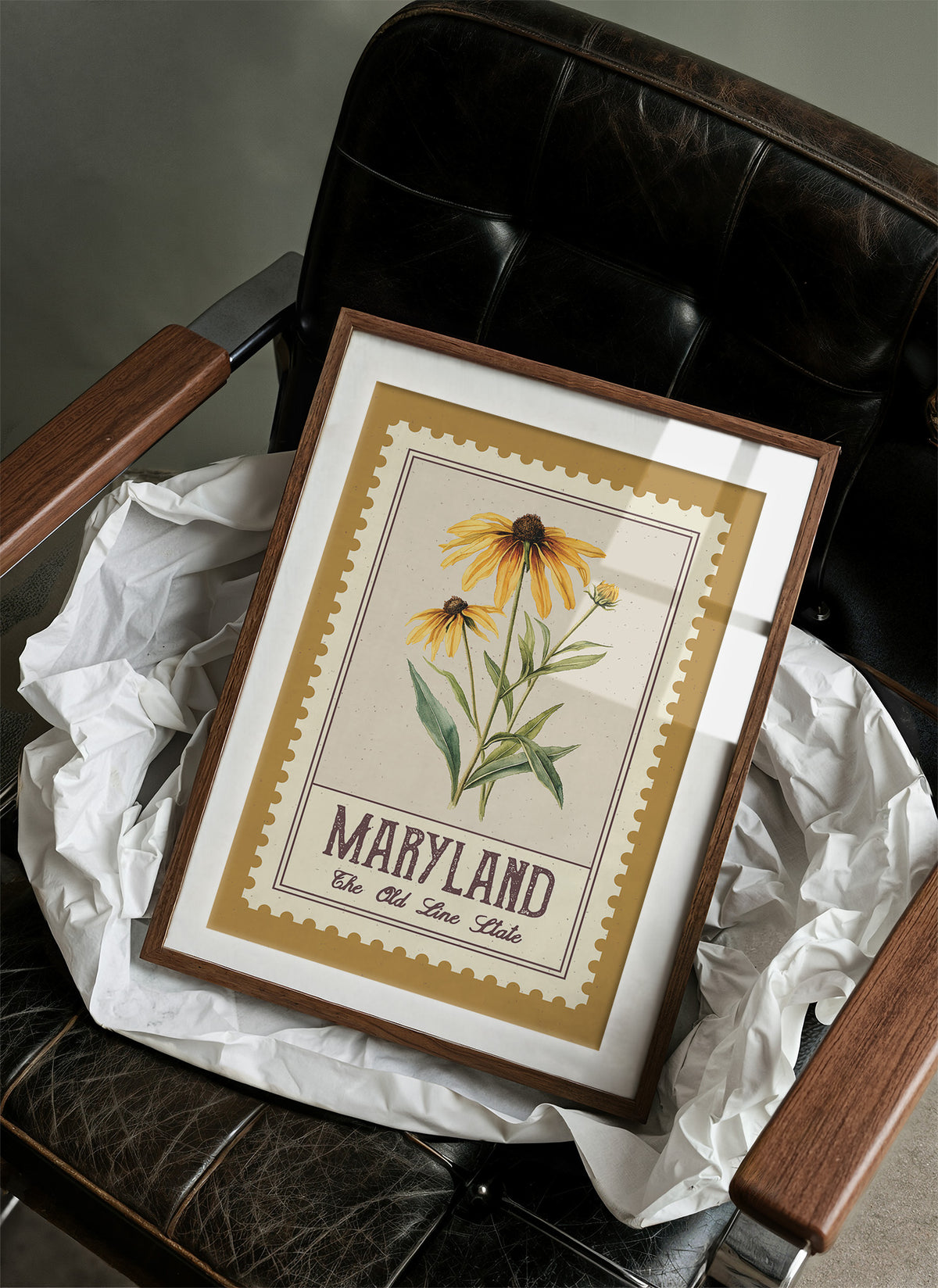 Maryland Black-Eyed Susan Watercolor Stamp