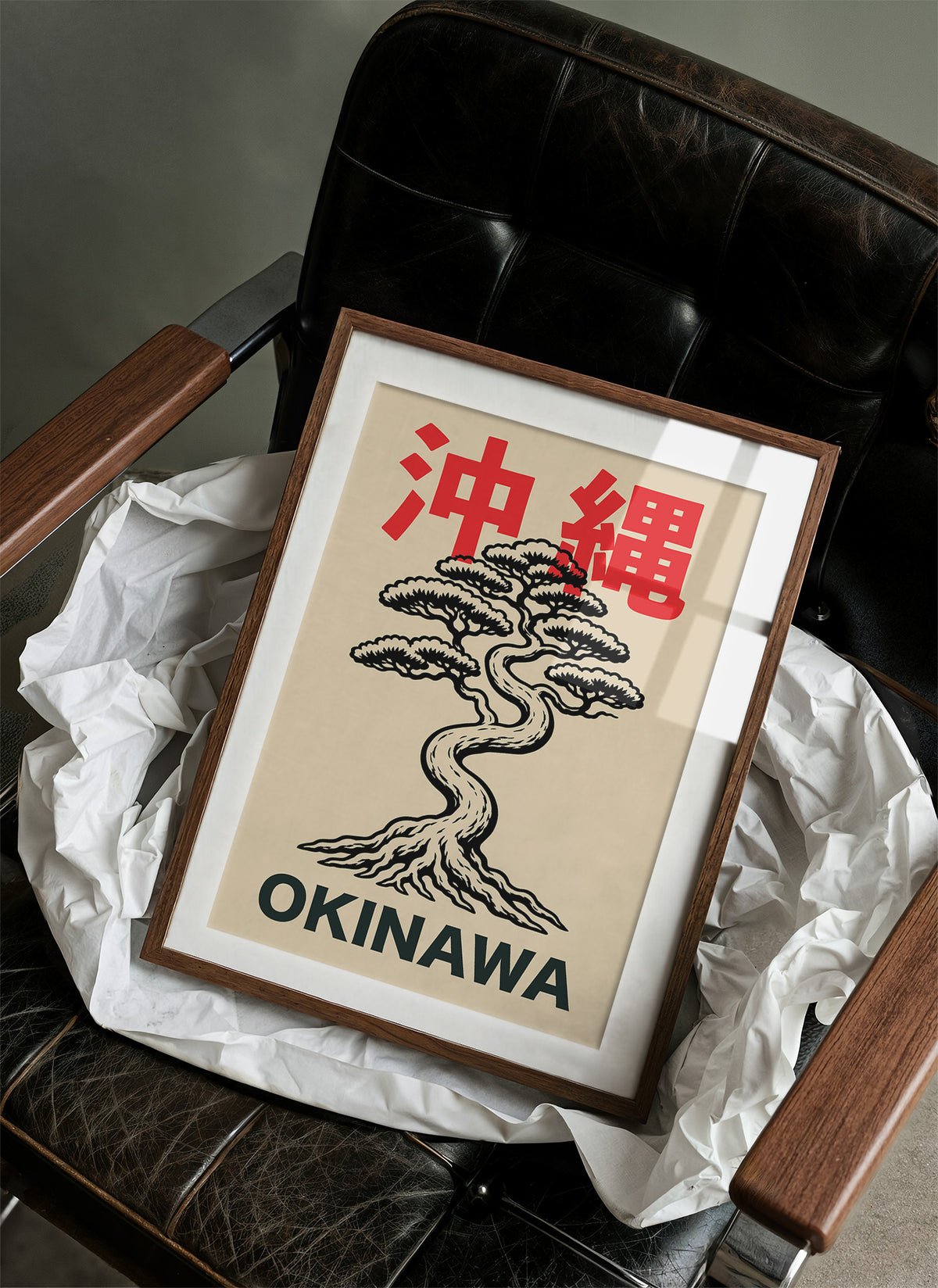 Red Kanji, Black Ink, Bonsai Bliss