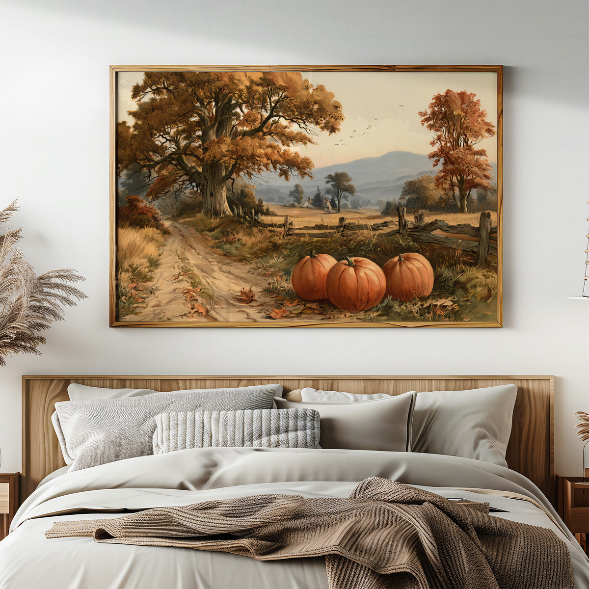 Three Pumpkins Waiting for a Ride