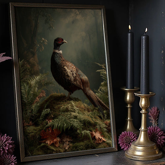 Noble Pheasant Among Forest Ferns