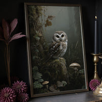 Woodland Sage On Misty Perch