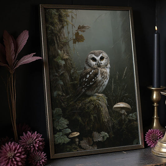 Woodland Sage On Misty Perch