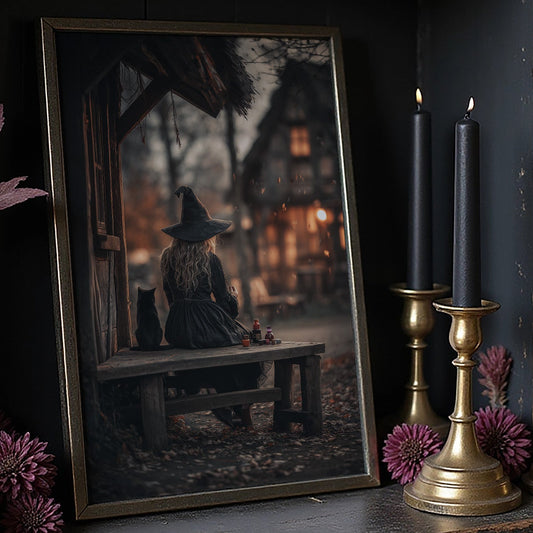 Twilight Cottage And Feline Companion