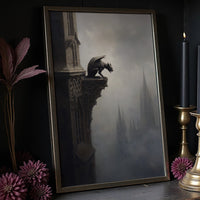 Ancient Sentinel Watches Foggy Spires