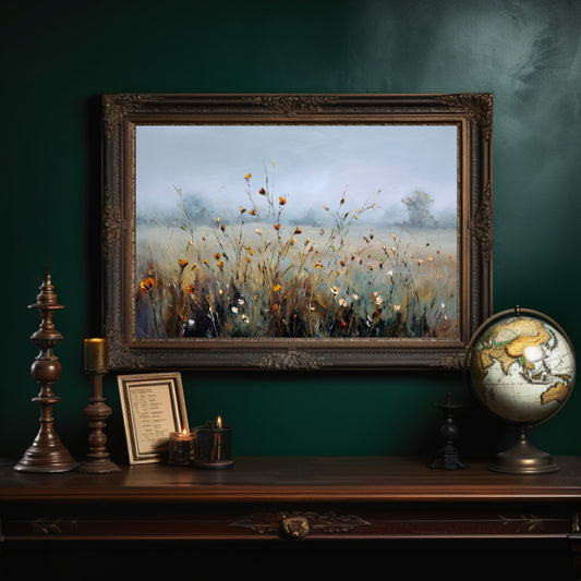 Wildflowers in the Morning Mist