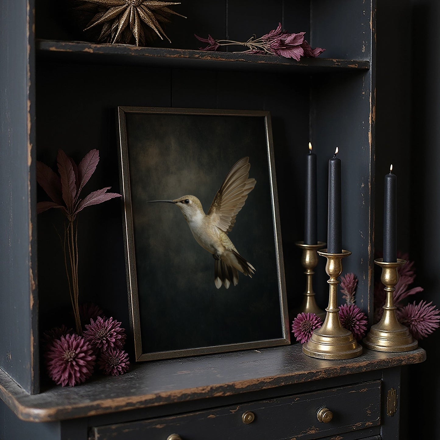 Hovering in Golden Silence
