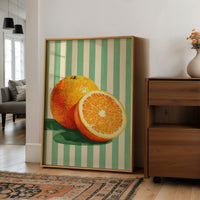 Citrus Glow in Mint Stripes