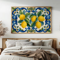 Lemons Framed in Blue