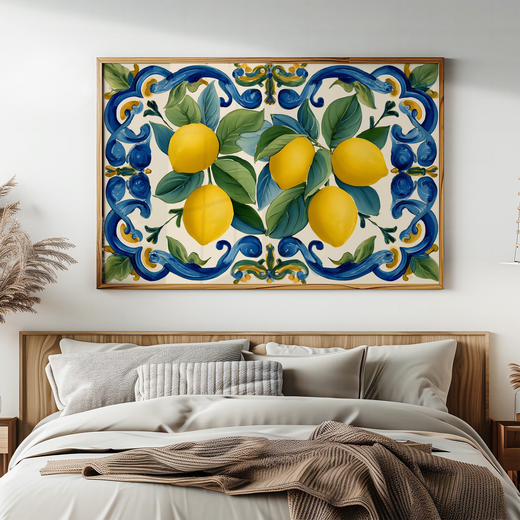 Lemons Framed in Blue