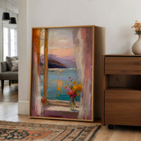 Pastel Window by the Sea