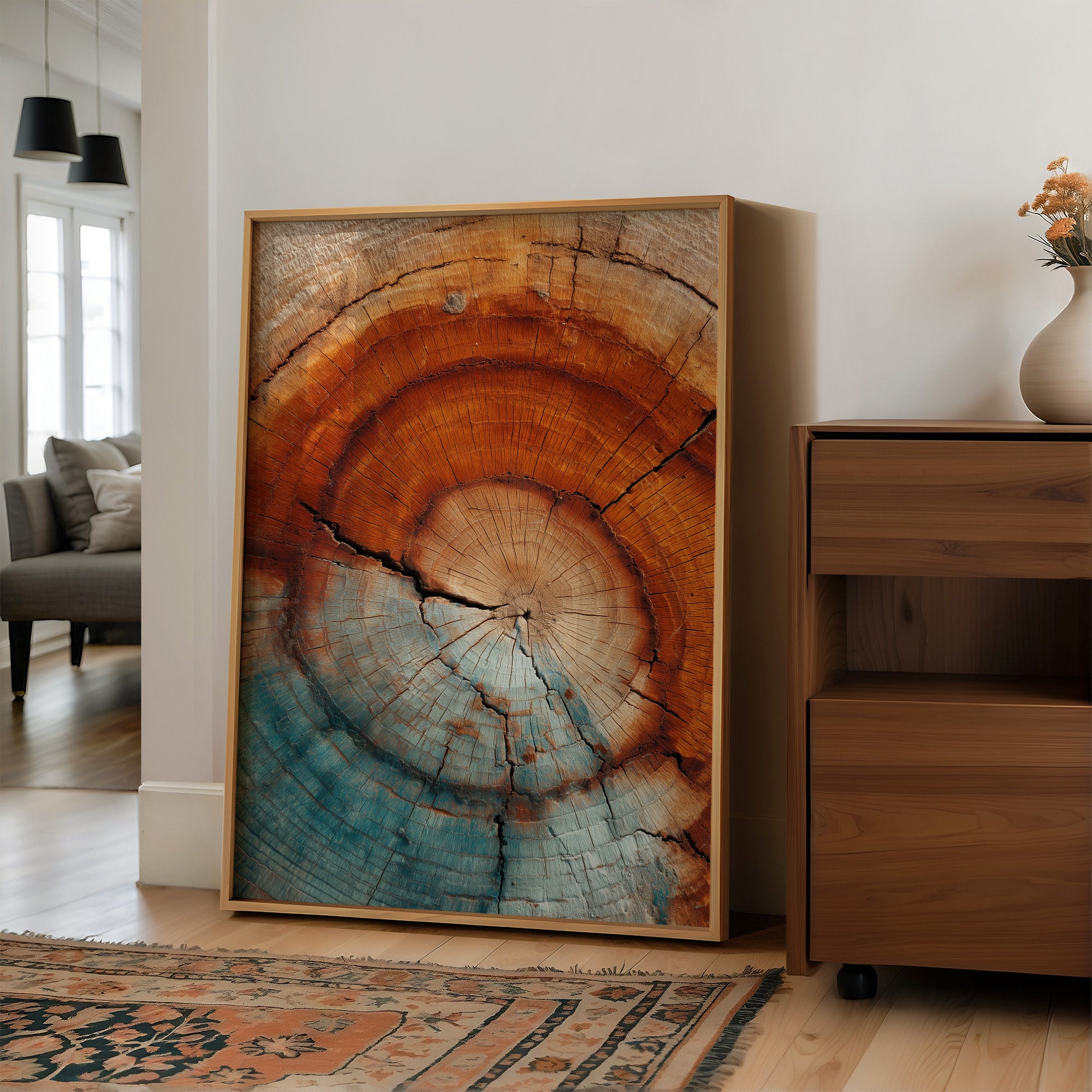 Rings of Time in Ember and Teal