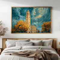 Clocktower Beneath a Turning Sky