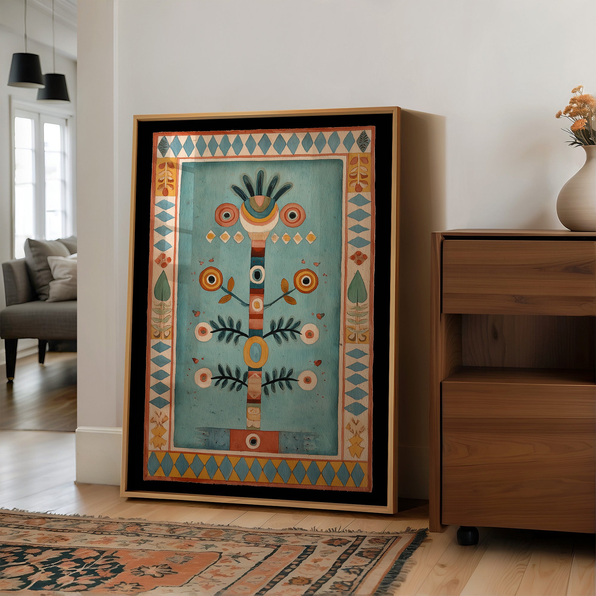 Folk Totem in Teal