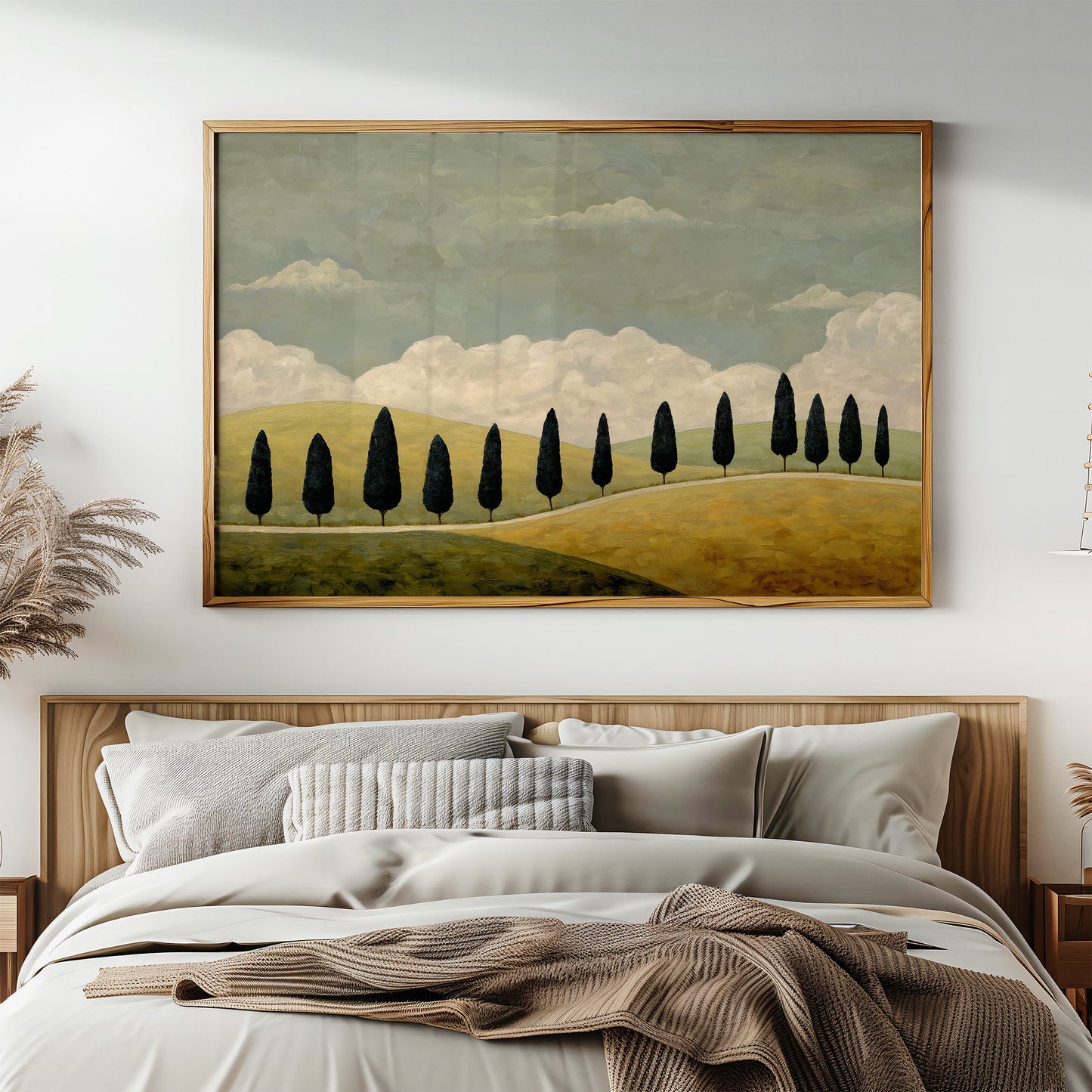 Cypress Line Across Quiet Hills