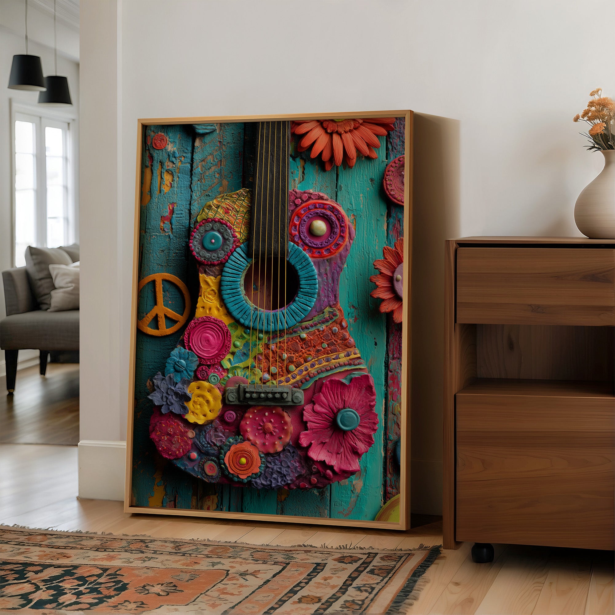 Peace and Petals Guitar
