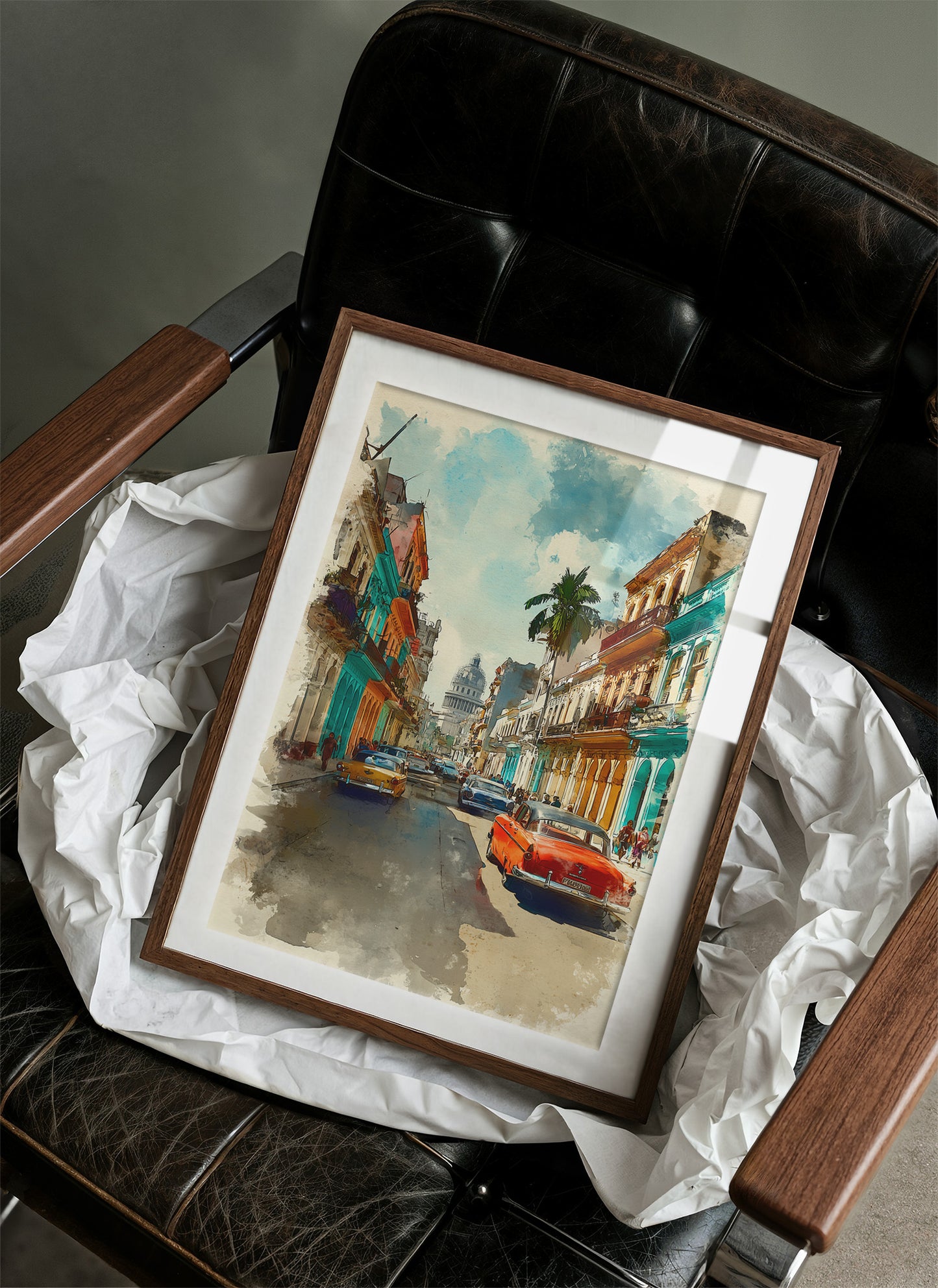 Vintage Havana Street in Sunlight