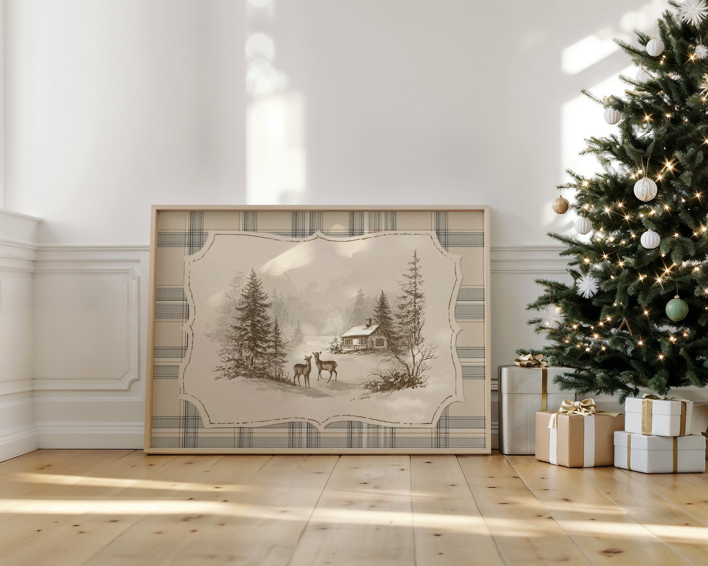 Quiet Visitors at the Winter Cabin