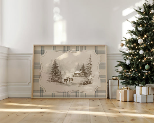 Quiet Visitors at the Winter Cabin